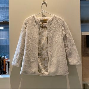 Mini Boden x Harry Potter Hedwig furry coat Sz 9/10